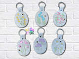 DIGITAL DOWNLOAD Wildflower Snap Tab Key Chain Bundle