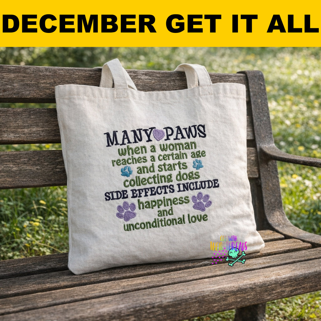 Dst Thread DIGITAL DOWNLOAD Many Paws 3 SIZES INCLUDED – Off With Their Threads