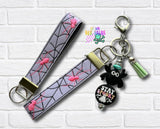 5x7 6x10 DIGITAL DOWNLOAD Spiderweb Arachnid Spider Web Key Fob Set