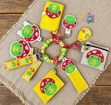 DIGITAL DOWNLOAD Applique Toadstool Wristlet Essentials Set 9 DESIGNS INCLUDED