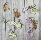 DIGITAL DOWNLOAD 4x4 Sea Shell Charm Set