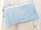DIGITAL DOWNLOAD Vicky Fringe Clutch Applique Zipper Bag Lined and Unlined