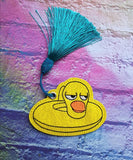 DIGITAL DOWNLOAD 4x4 Chad The Perturbed Duck Floatie Bookmark