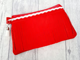 DIGITAL DOWNLOAD Naomi Original Fringe Clutch Applique Zipper Bag Lined and Unlined