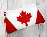 DIGITAL DOWNLOAD Maple Clutch Canada Canadian Flag Zippered Bag Lined and Unlined