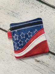 DIGITAL DOWNLOAD ITH Rustic Americana Zip Pouch 4x4 Friendly Applique