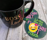 DIGITAL DOWNLOAD Looks Like It's F This S O'Clock Coaster