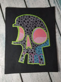 DIGITAL DOWNLOAD Fragmented Skull Applique 5 SIZES INCLUDED