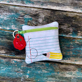 DIGITAL DOWNLOAD 4x4 Back To School Zipper Bag and Charm Set