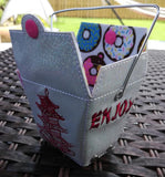 DIGITAL DOWNLOAD Chinese Take Out Box ITH Project and Charm Set 4 Sizes 6x10 and Up