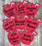 DIGITAL DOWNLOAD After School Coaster Set 8 Designs Included BUNDLE