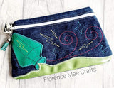 DIGITAL DOWNLOAD Applique Magic Elixer Clutch Zippered Bag
