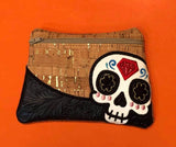 DIGITAL DOWNLOAD Applique Sugar Skull Clutch Zippered Bag