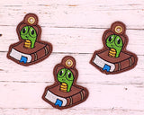DIGITAL DOWNLOAD Book Worm Set Snap Tab Bookmark Eyelet Charm