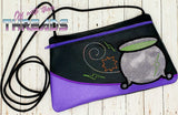 DIGITAL DOWNLOAD Cauldron Clutch Applique Zipper Bag Lined and Unlined
