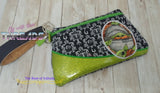 DIGITAL DOWNLOAD Oval Frame Applique Zipper Bag Lined and Unlined