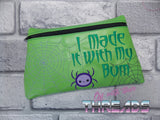 DIGITAL DOWNLOAD Spider Bum Applique Zipper Bag Lined and Unlined
