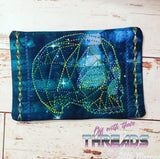 DIGITAL DOWNLOAD Geometric Skull Mug Rug and Place Mat Set 4 SIZES