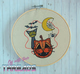 DIGITAL DOWNLOAD ITH Kitty Jack O Lantern Design Set 4 SIZES INCLUDED
