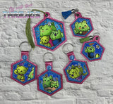 DIGITAL DOWNLOAD Applique Hexagon Set Eyelet Snap Tab Ornament Bookmark Charm