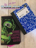DIGITAL DOWNLOAD 5x7 Zombie Apocalypse Survival Guide Mini Comp Book Cover
