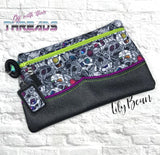 DIGITAL DOWNLOAD Ashley Clutch Applique Zipper Bag Lined and Unlined
