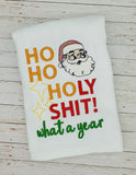 DIGITAL DOWNLOAD 4x4 Ho Ho Ho What A Year Santa Sketch Design 2 SIZES INCLUDED
