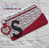 DIGITAL DOWNLOAD Letter S Clutch Applique Zipper Bag Lined and Unlined Alphabet
