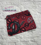 DIGITAL DOWNLOAD Letter D Clutch Applique Zipper Bag Lined and Unlined Alphabet