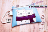 DIGITAL DOWNLOAD Cozy Bears Clutch Applique Zipper Bag Lined and Unlined