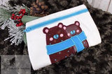 DIGITAL DOWNLOAD Cozy Bears Clutch Applique Zipper Bag Lined and Unlined