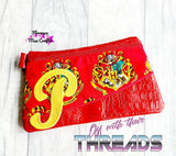 DIGITAL DOWNLOAD Letter P Clutch Applique Zipper Bag Lined and Unlined Alphabet