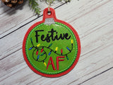 DIGITAL DOWNLOAD Festive AF Applique Ornament