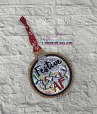 DIGITAL DOWNLOAD Festive AF Applique Ornament