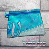 DIGITAL DOWNLOAD Letter V Clutch Applique Zipper Bag Lined and Unlined Alphabet