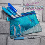 DIGITAL DOWNLOAD Letter V Clutch Applique Zipper Bag Lined and Unlined Alphabet