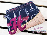 DIGITAL DOWNLOAD Letter H Clutch Applique Zipper Bag Lined and Unlined Alphabet