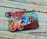 DIGITAL DOWNLOAD Letter H Clutch Applique Zipper Bag Lined and Unlined Alphabet