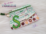 DIGITAL DOWNLOAD Letter S Clutch Applique Zipper Bag Lined and Unlined Alphabet
