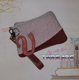 DIGITAL DOWNLOAD Letter V Clutch Applique Zipper Bag Lined and Unlined Alphabet