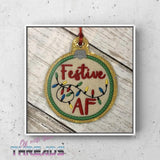 DIGITAL DOWNLOAD Festive AF Applique Ornament