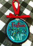 DIGITAL DOWNLOAD Festive AF Applique Ornament