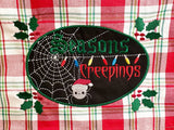 DIGITAL DOWNLOAD Season's Creepings Applique 3 SIZES INCLUDED