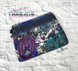 DIGITAL DOWNLOAD Letter O Clutch Applique Zipper Bag Lined and Unlined Alphabet