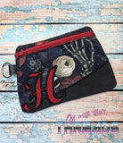 DIGITAL DOWNLOAD Letter H Clutch Applique Zipper Bag Lined and Unlined Alphabet