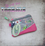 DIGITAL DOWNLOAD Letter O Clutch Applique Zipper Bag Lined and Unlined Alphabet