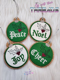 DIGITAL DOWNLOAD Traditional Ornament 4 Piece Set Applique