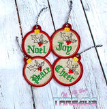 DIGITAL DOWNLOAD Traditional Ornament 4 Piece Set Applique