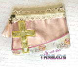 DIGITAL DOWNLOAD Cross Clutch Applique Zipper Bag Lined and Unlined