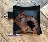 DIGITAL DOWNLOAD 5x5 ITH Bulldog Dog Poo Zipper Bag Lined and Unlined